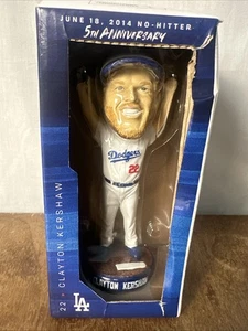 Bobblehead SGA 2019 Clayton Kershaw LA Dodgers No Hitter 5 años aniversario - Imagen 1 de 8