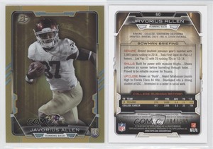 2015 Bowman Rookies Gold Rainbow Foil /399 Javorius Allen #60 Rookie RC