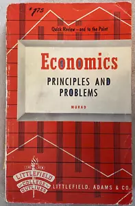 Economics Principles and Problems by Anatol Murad Paperback Book 1954 - Imagen 1 de 11