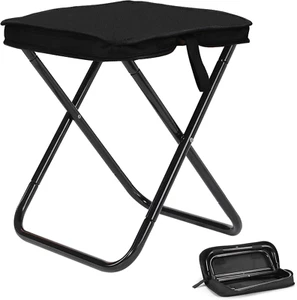 Heavy Duty 16" Folding Stool - 440LB Capacity Lightweight Aluminum Alloy, 2.08Lb - Picture 1 of 11