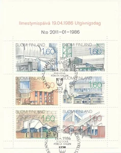 Finland 1986 Used Sheet - New Finnish Architecture - First Day Cancel - Picture 1 of 1