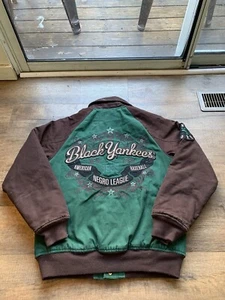 VTG Stall & Dean Negro Leagues NY Black Yankees Canvas Varsity Heavy Jacket 2XL - Picture 1 of 9