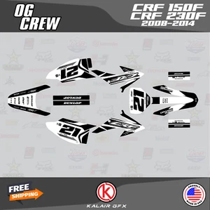 Graphics Kit for HONDA CRF150F CRF230F (2008-2014) OG Crew Series - White - Picture 1 of 4