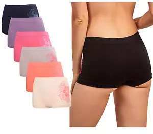 6 Or 12 Pcs. Women Boyshort Underwear Seamless Sports Yoga Shorts Boxer Panties - Picture 1 of 3
