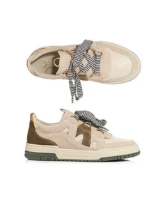 VIA MILANO Damen-Sneaker Nappaleder Wildleder Schnürsenkel-Detail - Bild 1 von 2