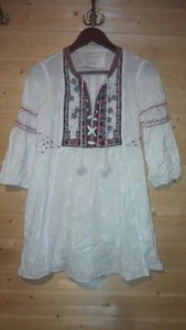 ODD MOLLY BESTICKT 3/4 ARM BAUMWOLLE TUNIKA KLEID GR. 1 - Bild 1 von 8