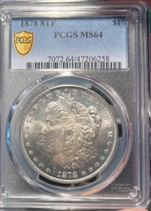1878 8TF MORGAN DOLLAR NGC MS64 - Picture 1 of 3