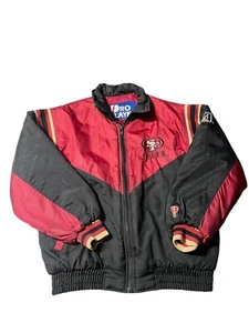 NFL SAN FRANCISCO 49ERS VINTAGE PRO PLAYER WINTER JACKET STITCHED SIZE M - Picture 1 of 5