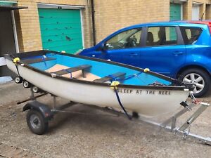 10' (3M) Rowing boat project - Fibreglass- with Trailer..collection from Slough