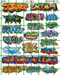 6036a DAVE'S DECAL HO SCALE DECALS GRAFFITI TRAIN BOXCARS MODERN URBAN WALLS - Picture 1 of 4