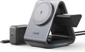 Anker 737 MagGo 3-in-1 kabellose Ladestation + USB-C Kabel, 15W, Für iPhone 16/1 - Zdjęcie 1 z 1