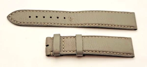 Authentic Camille Fournet Paris Gray leather watch strap 18/16mm 74+114mm France - Picture 1 of 3