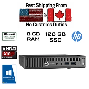 HP Elitedesk 705 G3 Tiny Mini AMD A10 PRO-8770E R7, 8GB, 128GB SSD,HDMI,Win10, 1 - Picture 1 of 9