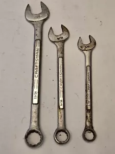 Craftsman Combination Wrench Lot Of 3 - 1/2", 9/16",11/16" V Series Made In USA - Picture 1 of 5