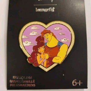 Loungefly Disney Herkules und Meg Herz Paare Valentinstag Emaille Pin NEU - Bild 1 von 8