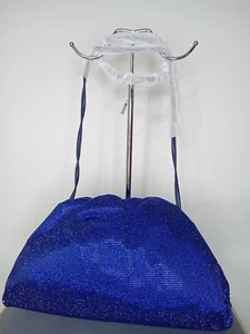 ELEGANT CLUTCH STONE BAG, BLUE COLOR - Picture 1 of 10