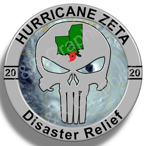 Hurricane Zeta Disaster Relief 2020 Vinyl Sticker Decal, Car Truck windows  - Imagen 1 de 2