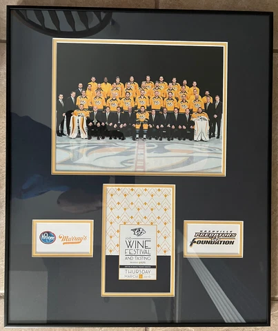 Nashville Predators Professionally Framed 20x24 Team Photo 2016 Wine Tasting NHL Cover