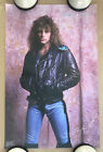 Vintage Original 1980s Bon Jovi Leather Poster 1986 Rock Music Memorabilia
