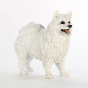 American Eskimo Figurine Hand Painted Collectible Statue - Picture 1 of 1