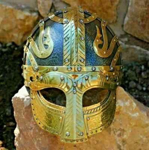 Medieval Viking Vendel Helmet Battle Warrior Steel Armor Helmet Larp Viking Helm - Picture 1 of 6