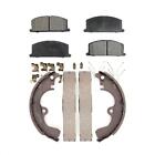 Front Rear Semi-Metallic Brake Pads And Drum Shoes Kit For Toyota Tercel Paseo