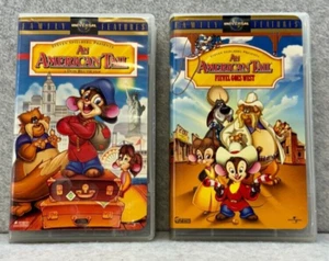 FIEVEL An American Tail & Fievel Goes West VHS 2 Tape Set Movie Family Vintage - Picture 1 of 16
