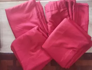 4 POTTERY BARN 100% Silk Blackout Curtain Panels 50" x 108" in Deep red - Picture 1 of 3