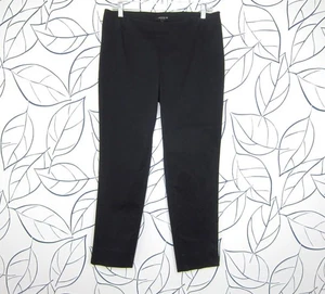Lafayette 148 NY Navy Blue Stretch Cotton Blend Side Zip Ankle Length Pants Sz 8 - Picture 1 of 9