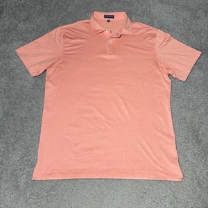 Peter Millar Crown Crafted Polo Shirt XL Orange Performance Outdoors Golfer - Picture 1 of 21