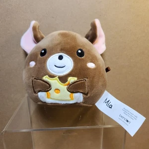 Bendon Brown Mia Plush Toy Squishy Cute Mouse Eating Cheese 5" Small - Picture 1 of 5