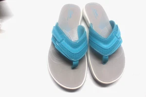 Sandalias Clarks Cloudsteppers Tanga Tanga Talla 8 Para Mujer Verde Azulado Usadas en Excelente Condición - Imagen 1 de 6