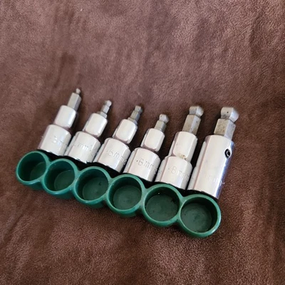 SK USA Metric Hex Ball Round Socket Set 3/8" Drive 6pc W/Holder S-K Tools - Image 1 of 4