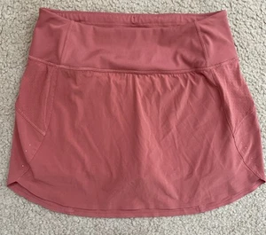 "Skort Athleta Run With It 14"" rosa salmón para mujer talla XS" - Imagen 1 de 10