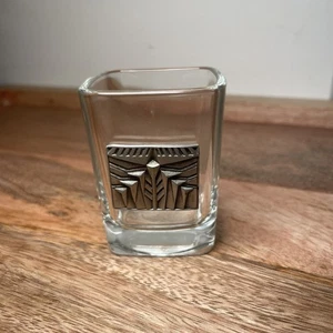 Mesa de vidrio de chupito de peltre fino Heritage Metalworks Arizona EE. UU. - Imagen 1 de 9