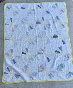 Vintage Fan Semi Pinwheel Quilt Blanket NL - Picture 1 of 8