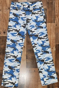 True Religion Pants Girls 14 Blue Camo Overdye Camouflage - Picture 1 of 18