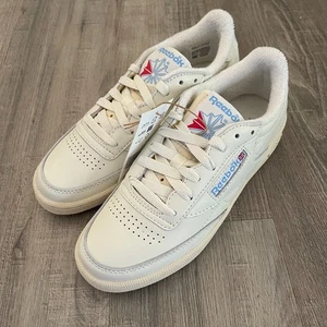 Reebok Club C 85 Vintage Chalk Alabaster Sky Blue Women's Tennis Shoes Leather - Picture 1 of 6