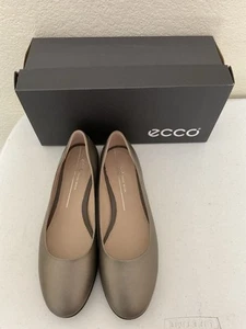Ecco Anine Ballerinas Stein Silber W 9-9,5 US (40) mit Karton - Bild 1 von 6