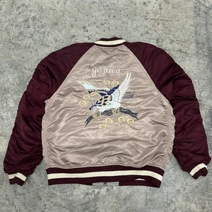 Alpha Industries MA-1 Souvenir Jacket Womens Large Reversible Japan Limited RARE - Picture 1 of 14
