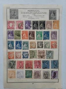 Estampillas de Portugal y Polonia en 2 caras de una página - Usadas - Imagen 1 de 2