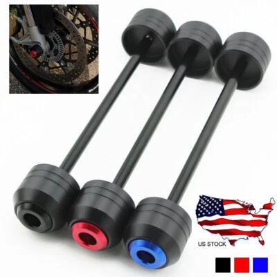 Para KAWASAKI NINJA ZX6R ZX10R ZX14R Eje Delantero Horquilla Protector de Choque Rueda Deslizante Foto 1 de 4
