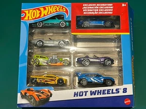 2023 Hot Wheels 8 Pack - Blue '18 Ford Mustang GT, Dodge, Corvette, GMC - OPEN - Picture 1 of 3