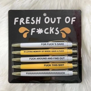 Office Motivational Badass Pen Push Type Signature Pens Funny Neutral Pens - Picture 1 of 7