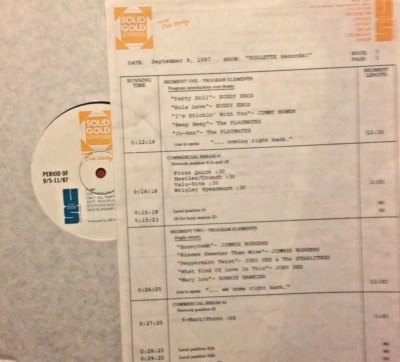 RADIO SHOW: 9/9/87 ROULETTE RECORDS! BUDDY KNOX, TOMMY JAMES, JOEY DEE,PLAYMATES - Image 1 of 2
