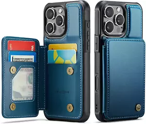 for iPhone 16 Pro Wallet Case with Card Holder, RFID Blocking Credit Slots Kicks - Picture 1 of 9