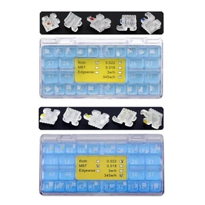Orthodontic Braces Ceramic Bracket Tooth Color Sapphire Aesthetic Clear Roth MBT - Picture 1 of 37