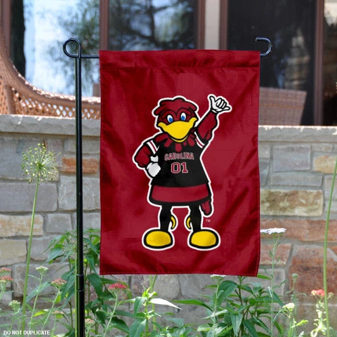 South Carolina Gamecocks Cocky Mascot Garden Flag and Yard Banner Cover