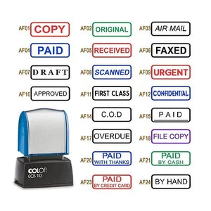 Colop Flash Stamp - Company, Office, School, Business, Shop, Bar - 10x27mm - Picture 1 of 2