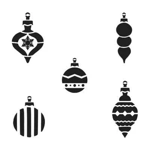 STENCIL NATALIZIO/VACANZE*5 decorazioni diverse*12x12 per insegne tela legno - Foto 1 di 1